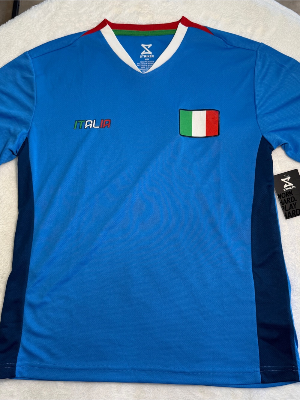 ITALIA Italy Soccer Jersey Shirt with Italian Flag